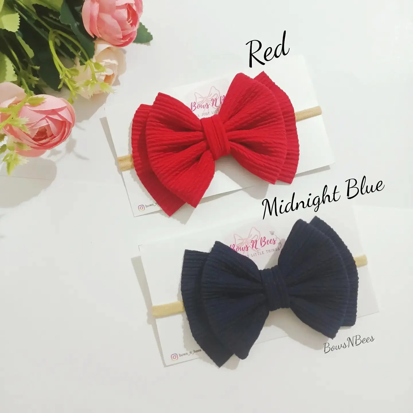 Striped Bow Headband