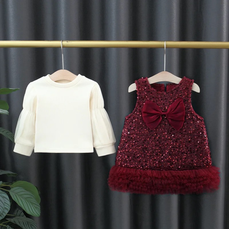 Plum shimmer dress set - Image 7