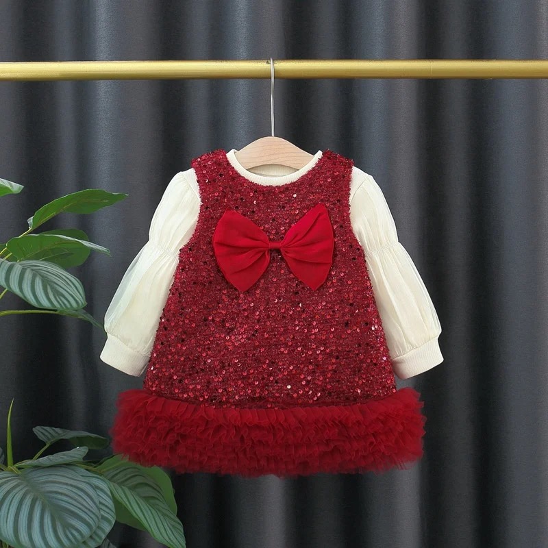 Plum shimmer dress set