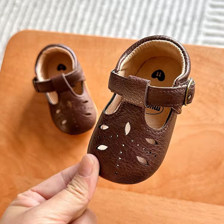 Suede Strappy Shoe (Choco Brown) - Image 2