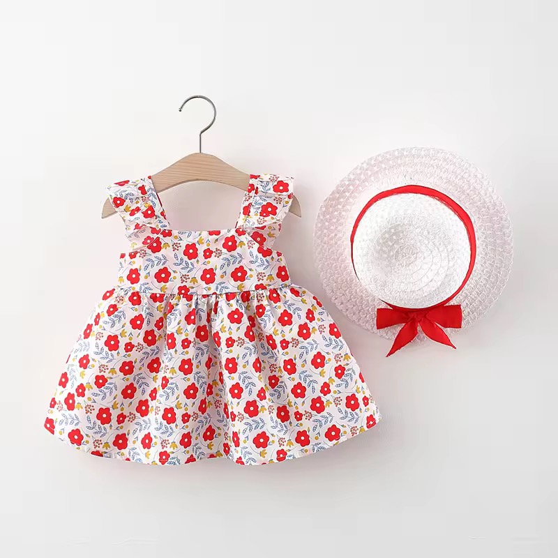 Scarlet dress with hat - Image 2