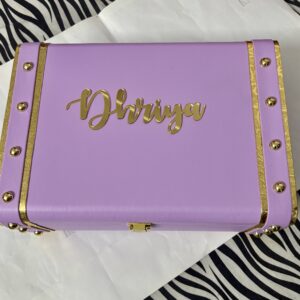 Personalised leatherette hamper box