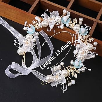 Pearl Blossom Tiara (Blue) - Image 3