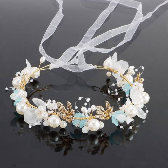 Pearl Blossom Tiara (Blue) - Image 2