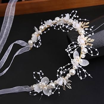 Pearl Blossom Tiara (White) - Image 3