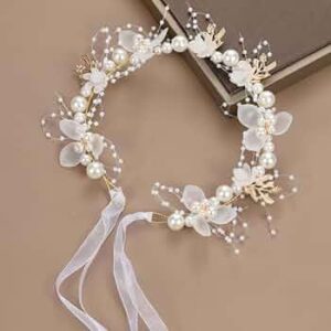 Pearl Blossom Tiara (White)