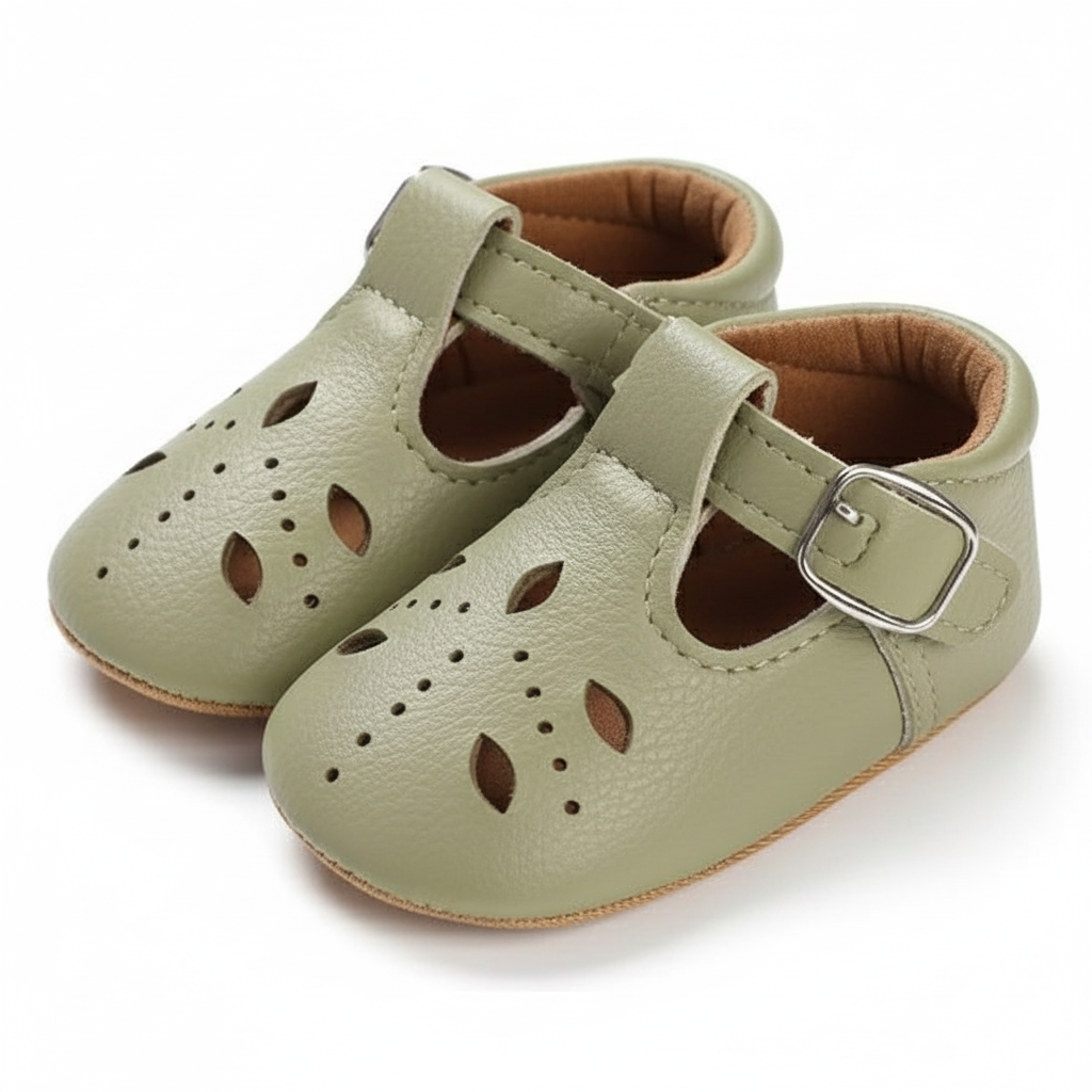 Suede Strappy Shoe (Green)