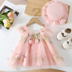 Aurelia dress with hat (Pink)